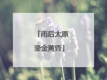 雨后太原鎏金黄昏