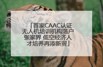 首家CAAC认证无人机培训机构落户张家界 低空经济人才培养再添新翼