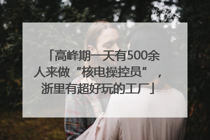 高峰期一天有500余人来做“核电操控员”，浙里有超好玩的工厂