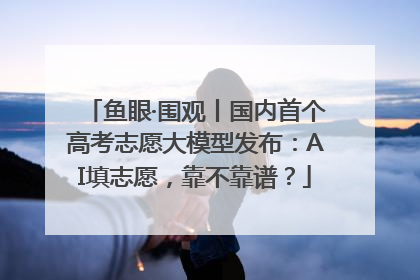 鱼眼·围观丨国内首个高考志愿大模型发布：AI填志愿，靠不靠谱？