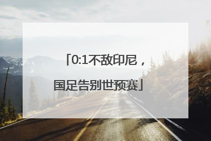 0:1不敌印尼，国足告别世预赛