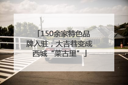 150余家特色品牌入驻，大吉巷变成西城“菜古里”