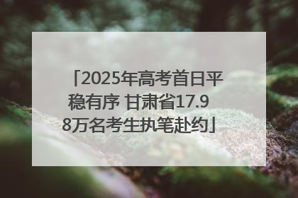 2025年高考首日平稳有序 甘肃省17.98万名考生执笔赴约