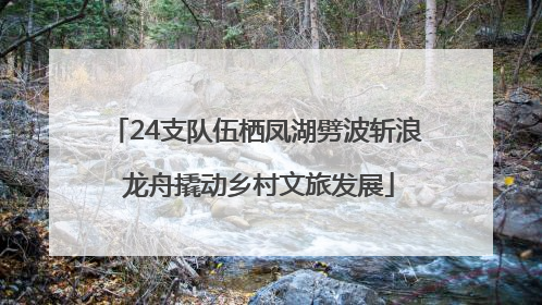 24支队伍栖凤湖劈波斩浪 龙舟撬动乡村文旅发展