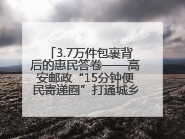 3.7万件包裹背后的惠民答卷——高安邮政“15分钟便民寄递圈”打通城乡服务末梢