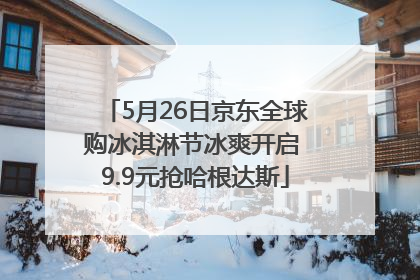 5月26日京东全球购冰淇淋节冰爽开启 9.9元抢哈根达斯