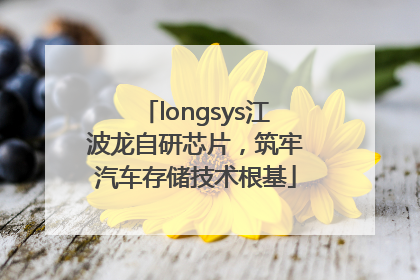 longsys江波龙自研芯片，筑牢汽车存储技术根基